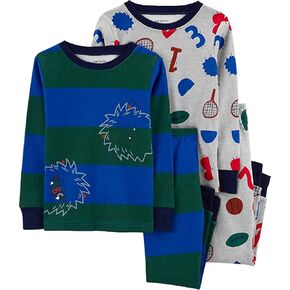 Carter's 4 Piece Pajama Set (Orange/Navy/Epic Gamer, 7) in Kuwait