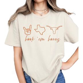 Hook em Horns Texas Shirt - Boho Cow T-Shirt - Unisex Texas Cowboys Shirt