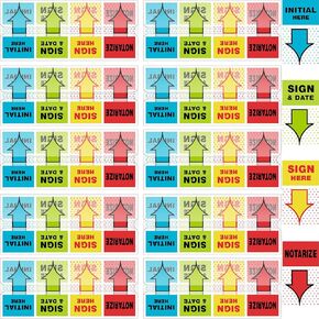 500pcs Sign Here Stickers & Tabs – Initial Here, Sign & Date, Notarize Flags – Sticky Post-It Flags for Documents, Book Annotation, Office Filing, Notary Supplies