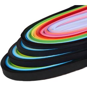 Multicolor Quilling Strips Paper Set 26 Colors -1040 Strips Length 15.4inch-Quilling Paper 3/5/7/10mm for Beginners Lucky Star Craft Project (1)