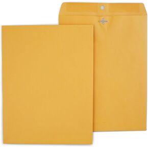 Staples Clasp Close Envelopes, 10 x 13 Inch, Gummed Flaps, Great for Filing, Storing, Mailing Documents, 250-Pack, Brown