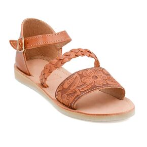 Mexican Leather Boho Sandals with Braided Straps and Flower Design for Women - Model 960 (10)
