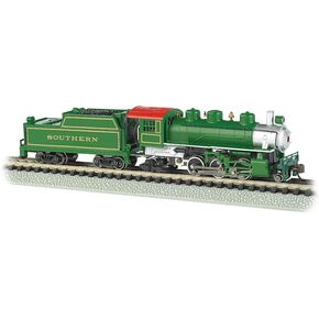 Bachmann Industries Prairie 2-6-2 Locomotive and Tender Southern Train Car, Green, N Scale