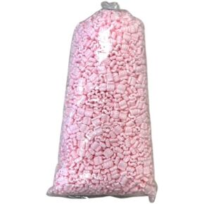 Bubblefast! 1.5 cu. ft. (10 Gallons) Pink Anti-Static Packing Peanuts Popcorn