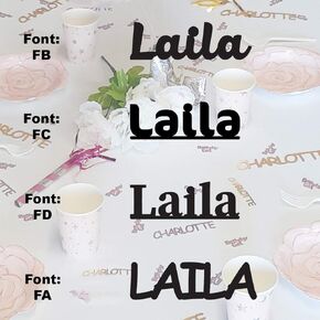 LAILA - Confetti Name in 12 Metallic Colors. Includes Toss Mix JJWN662