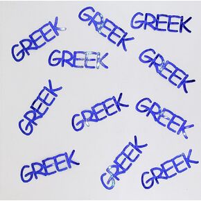 GREEK - Confetti BuzzWords in 12 Metallic Colors and 3 Sizes JJWB202