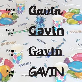 GAVIN - Confetti Name in 12 Metallic Colors. Includes Toss Mix JJWN101