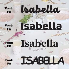 ISABELLA - Confetti Name in 12 Metallic Colors. Includes Toss Mix JJWN619