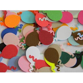 100 mixed hand punched die cut balloons party décor party supplies confetti