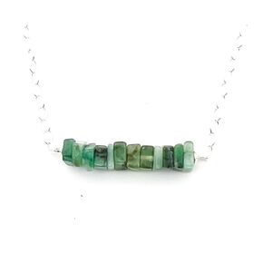 Emerald Necklace, Sterling Silver Necklace, Emerald Green Necklace, Natural Stone Necklace, Holiday Necklace, Christmas Necklace, For Her