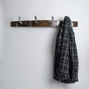 Golf Club Wine Barrel Coat Rack, Choice of Finish
