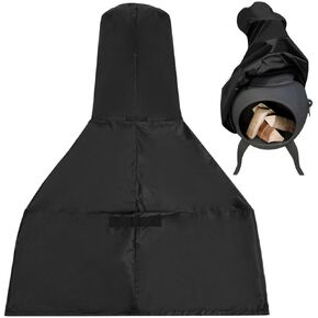 غطاء Chiminea في الهواء الطلق الشاق ، الرباط القابل للتعديل ، نسيج أكسفورد ، مقاوم للطقس ، 24 × 48 بوصة
