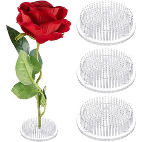 Clear Flower Frogs for Arrangements Vase - 4pcs Plastic Flower Frog Stem Holders for Flower Arrangements Supplies and Plant Decoration