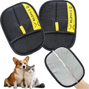 2PCS Pet Hair Removal Gloves for Cats & Dogs, 2025 New Reusable Pet Grooming Gloves for Furniture, Couch, Carpet, Car Seat, Efficient Pet Hair Remover Tool for Shedding Control