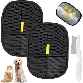 Pet Hair Removal Glove, 2025 New Upgrade Electrostatic Gloves Pet Hair Reusable for Cats Dogs & Pets