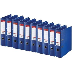Esselte A4 مجلدات PP 10 حزمة 500 ورقة 75 مم عرض العمود الفقري خفيفة الوزن ودائم مجلد A4 لمنظمة مكتب المنزل/المكتب ، سلسلة Colour'breeze ، المرجان ، 628429