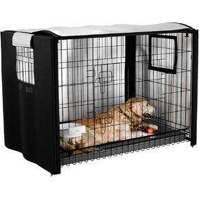 Dog Crate Cover, Heavy Duty 420D Pet Kennel Cover, All Sides Open Compatible with 42" Wire Kennel Pet Crates 42L x 28W x 30H Inch