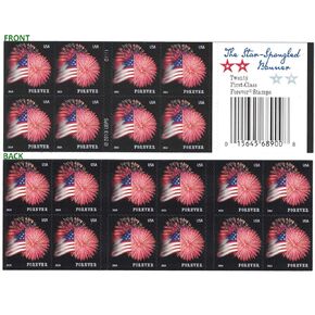 USPS Forever Stamps Star-Spangled Banner Booklet of 20 (Fireworks)