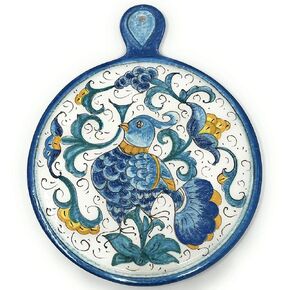 CERAMICHE PARRINI - Italian Ceramic Art Utensil Kitchenware Trivet Tile Pottery Collection Birds Hand Painted Made in ITALY Tuscany Florence