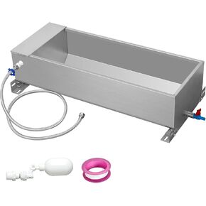 Automatic Livestock Water Trough Large Capacity Self Filling Dog Waterer Tank Animal Drinking Water Bowl with Float Valve Metal Water Trough for Livestock Dog Horse Goat Pets Pig Cow Deer