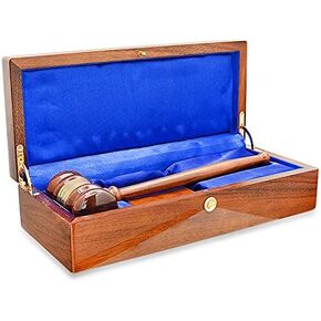Engraved Gavel and Block Set | Judge's Personalized Gavel Engraved with Custom Message | Judge Gavel in Walnut Wood with Customized Brass Plaque - by Executive Gift Shoppe