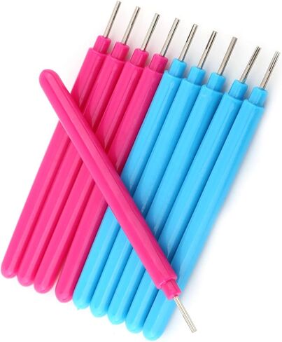 Walfront Quilling Tool Paper Tool Quilling Tool Multifunctional Paper Pens مجموعة من 10pcs Rose Red and Blue for Craft of Rolling Colorful في مختلف الأشكال الفنية in Saudi Arabia