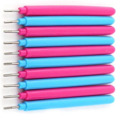 Walfront Quilling Tool Paper Tool Quilling Tool Multifunctional Paper Pens مجموعة من 10pcs Rose Red and Blue for Craft of Rolling Colorful في مختلف الأشكال الفنية in Saudi Arabia