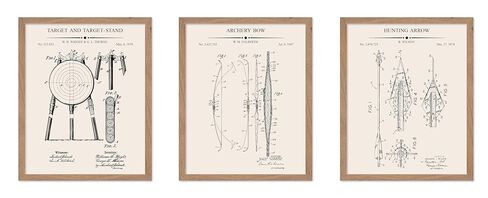Monem Art 3-Piece Football Blueprint Poster - Football Shoulder Pad Patent Print - Game Ball Art - Sports Art - Technical Drawing Art - Great Office or Gym Wall Decor - 8x10 UNFRAMED Wall Art in Kuwait