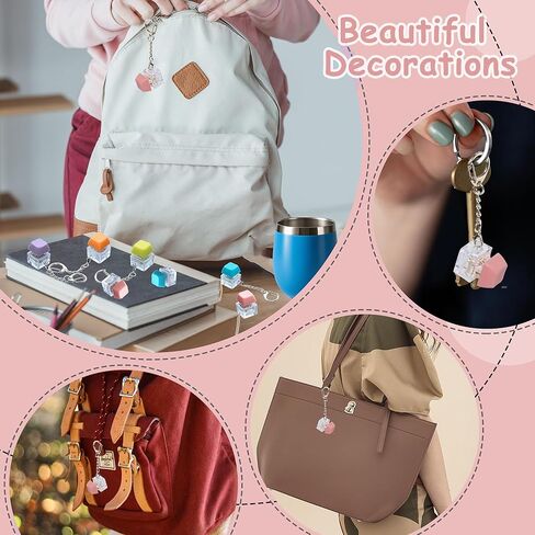 6 Pack Keyboard Fidget Toy, Keyboard Fidget Keychain Keyboard Decompression Button Finger Clicker Toys, Button Stress Relief Fidget Gifts for Adult to Relief Stress (Multicolor) in Kuwait