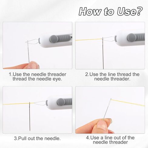 Tomatic Needle Threaders Seam Ripper ، تم ترقيته 3 في 1 أداة خياطة الإبرة ، أمطار التماس سريعة التمدد مع تخزين الإبرة لإزالة غرزة التطريز (رمادي) in Kuwait