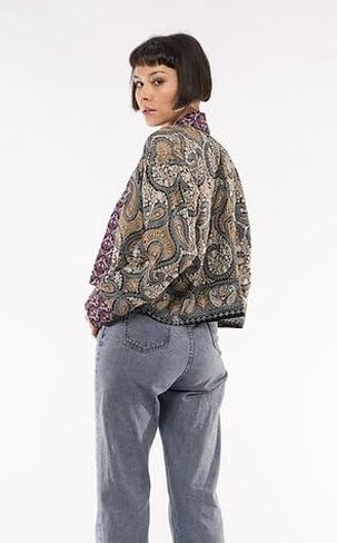 Dhaka Cardigan III ~ Wool w/Silk Embroidery in Saudi Arabia