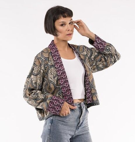 Dhaka Cardigan III ~ Wool w/Silk Embroidery in Saudi Arabia