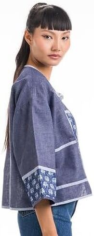 Lanna Blue by Iyana ki ~ cardigan الكتان in Saudi Arabia