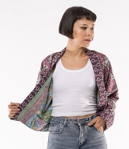 Dhaka Cardigan I ~ Wool w/Silk Embroidery in Saudi Arabia
