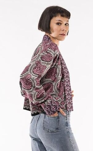 Dhaka Cardigan I ~ Wool w/Silk Embroidery in Saudi Arabia