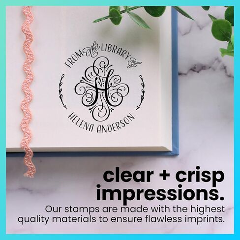 Excelmark Figuredized Book Stamp - Ex Libris Wood Stamp ، Onking Onding أو Easser (Wildflower ، Round) in Kuwait
