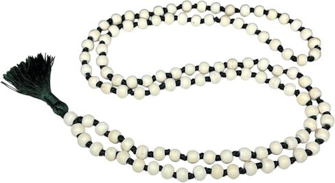 Hand-Knotted Tulsi Mala Beads Necklace – Natural & Ethically Sourced - 8mm 108 Beads – 7 Chakra Colors – Chakra Balancing & All Zodiac Birthstones – Spiritual Jewelry (Green String/Tassel) in Saudi Arabia