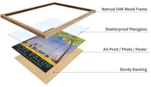 Monem Art Travel Poster - Vintage La Eforie Romania Wall Art - Colorful Retro Beach Wall Decor - Great Wall Decor Gift for Home, Office, Living Room, 16x20 Beige Framed in Kuwait