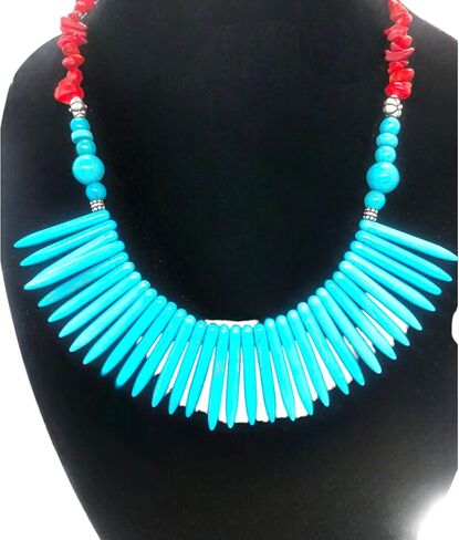 Zuni Desert Blossom Turquoispted و Silver Floral Diting Necklace in Saudi Arabia