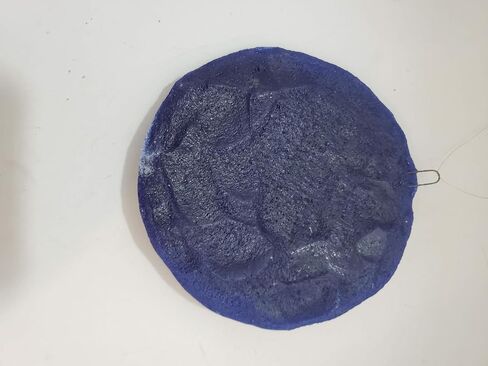 Sun Face Window Suncatcher Window Art Decor Blue Glass Handmade in Saudi Arabia