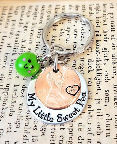 My Little Sweet Pea, Personalized Lucky Copper Penny Key Chain, Gift for Her, Gift for Girlfriend, Gift for Little Girl, Daddy's Girl in Kuwait