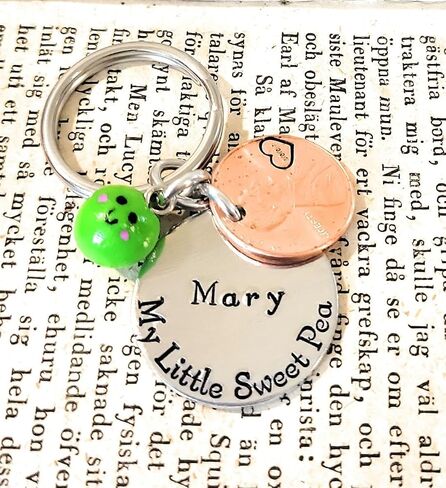 My Little Sweet Pea, Personalized Lucky Copper Penny Key Chain, Gift for Her, Gift for Girlfriend, Gift for Little Girl, Daddy's Girl in Kuwait