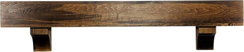 6" Deep Rustic Wood Beam Mantel with Corbels 42 48 54 60 66 72 84 (84, Provincial) in Saudi Arabia