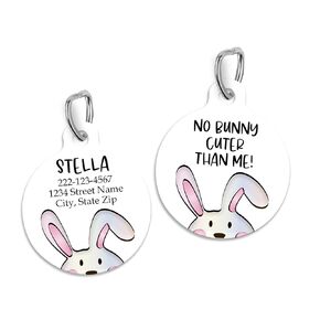 Personalized Easter Dog Tag Cat Pet ID No Bunny Cuter Than Me