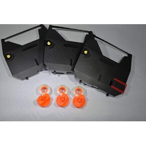 Compatible Typewriter Ribbons & Correction Tape Spools for Brother AX10, AX15, SX4000, GX6750 Typewriters. Includes 3 Black Typewriter Cassettes and 3 Lift Off Correction Spools