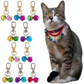 Pet Collar Charms Golden Alloy Spiral Cage Collars Pendant Small Paws Pet Charm with Lobster Clasps Clip-on Pendants for Pet Cat Dog Collar Keyring Bag Decor