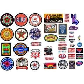 1/10 RC Rock Crawler - 43 Piece Scale Garage Sign Decals - 1:10 Scale Accessory Diorama