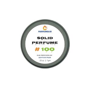 Solid Perfume #100 Inspired by Egyptian Musk Unisex Portable Non-Spill Fragrance Concentrated Long Lasting 7gm / 0.25 oz