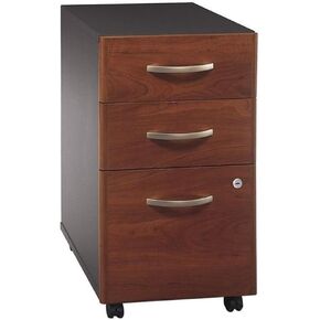 Pemberly Row 3Dwr Mobile Pedestal in Hansen Cherry