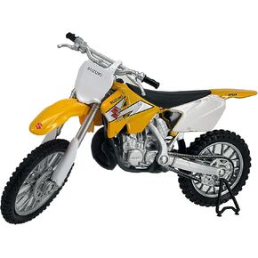 Welly Die Cast Motorcycle Yellow Suzuki RM250, 1:18 Scale, Collectible Model Dirt Bike
